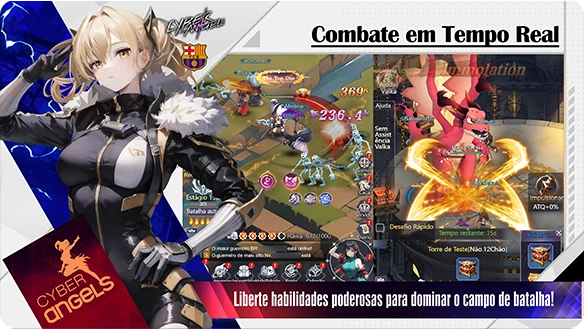 Combate em tempo real Liberte habilidades poderosas para dominar o campo de batalha!